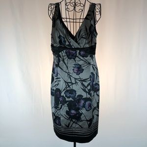 Jones New York silk floral sleeveless dress 12P